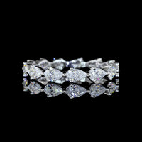 14K White Gold East-West Pear Shape Lab Diamond Eternity Band - 1.44 Carats Total Diamond Weight - Covaloro Fine Jewelry