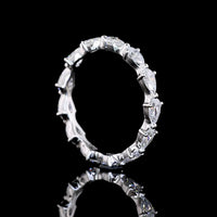 14K White Gold East-West Pear Shape Lab Diamond Eternity Band - 1.44 Carats Total Diamond Weight - Covaloro Fine Jewelry