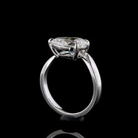 14K White Gold East-West Pear Shape Solitaire Ring with 2.57 Carat Lab Grown D VVS1 Diamond - IGI Certified - Covaloro Fine Jewelry
