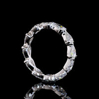 14K White Gold East-West Pear Shaped Lab Diamond Eternity Band - 1.84 Carat Total Weight, E-F Color VS1 Clarity, 12 Stones - Covaloro Fine Jewelry