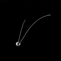 14K White Gold East-West Pendant Necklace with Baguette, Brilliant, and Fancy Blue Lab Diamonds - Total 5.21 Carats - Covaloro Fine Jewelry