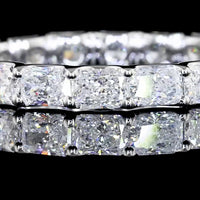 14K White Gold East-West Radiant Cut Lab Diamond Eternity Band - 2.02 Carat Total Diamond Weight, 18 Stones, E-F Color VS Clarity - Covaloro Fine Jewelry