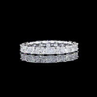 14K White Gold East-West Radiant Cut Lab Diamond Eternity Band - 2.02 Carat Total Diamond Weight, 18 Stones, E-F Color VS Clarity - Covaloro Fine Jewelry