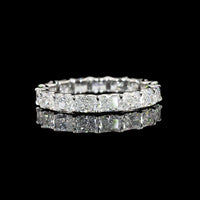 14K White Gold East-West Radiant Cut Lab Diamond Eternity Band - 2.41 Carat Total Diamond Weight, 17 Stones, E-F Color VS2 Clarity - Covaloro Fine Jewelry