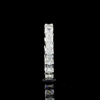 14K White Gold East-West Radiant Cut Lab Diamond Eternity Band - 2.41 Carat Total Diamond Weight, 17 Stones, E-F Color VS2 Clarity - Covaloro Fine Jewelry