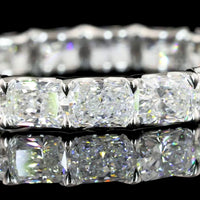 14K White Gold East-West Radiant Cut Lab Diamond Eternity Band - 2.41 Carat Total Diamond Weight, 17 Stones, E-F Color VS2 Clarity - Covaloro Fine Jewelry