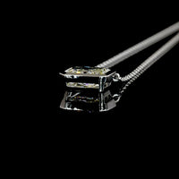 14K White Gold East-West Radiant Cut Lab Diamond Solitaire Pendant - 1.03 Carat Total Weight, E-F Color, VS1 Clarity with IGI Certification - Covaloro Fine Jewelry