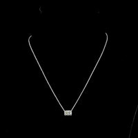 14K White Gold East-West Radiant Cut Lab Diamond Solitaire Pendant - 1.03 Carat Total Weight, E-F Color, VS1 Clarity with IGI Certification - Covaloro Fine Jewelry