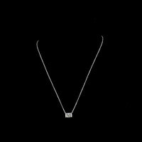 14K White Gold East-West Radiant Cut Lab Diamond Solitaire Pendant - 2.09 Carat Total Weight with IGI Certification - Covaloro Fine Jewelry