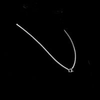 14K White Gold East-West Radiant Cut Lab Diamond Tennis Necklace with Brilliant Cut Accents - 5.86 Carats Total Diamond Weight - Covaloro Fine Jewelry