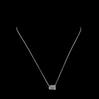14K White Gold East-West Radiant Cut Solitaire Pendant with Bezel Set Lab Diamond - 2.02 Carats Total Diamond Weight - Covaloro Fine Jewelry