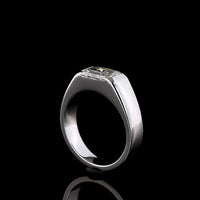 14K White Gold East-West Solitaire Ring with Half-Bezel Set Radiant Cut Lab Diamond - 1.75 Carat Total Weight, E-F Color VS1 Clarity - Covaloro Fine Jewelry