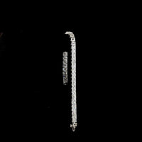 14K White Gold East-West Tennis Bracelet with 132 Half-Bezel Set Baguette Lab Diamonds - 6.32 Carat Total Weight - Covaloro Fine Jewelry