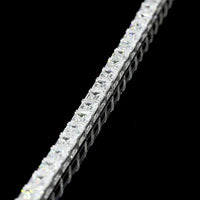 14K White Gold East-West Tennis Bracelet with 39 Emerald Cut Lab Diamonds - 6.90 Carat Total Weight, E-F Color VVS2 Clarity - Covaloro Fine Jewelry