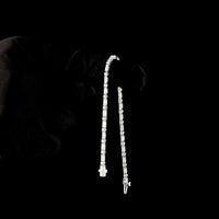 14K White Gold East-West Tennis Bracelet with Alternating Baguette and Round Lab Diamonds - 4.12 Carat Total Weight - Covaloro Fine Jewelry