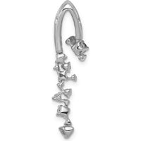 14K White Gold Emerald and Diamond Pendant - 0.12 Carat Total Gemstone Weight by Lumare Gioia