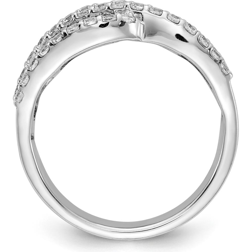 14K White Gold Emerald and Diamond Ring with Baguette Emeralds and Round Diamonds by 0