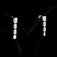 14K White Gold Emerald-Cut Lab Diamond Hanging Drop Earrings - 2.62 Carats Total Diamond Weight - Covaloro Fine Jewelry