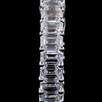 14K White Gold Emerald Cut Lab Diamond Huggie Earrings - 1.59 Total Carat Weight, E-F Color, VS Clarity, Prong Set - Covaloro Fine Jewelry