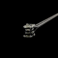 14K White Gold Emerald Cut Lab Diamond Solitaire Pendant - 1.66 Carat F VVS2 IGI Certified - Covaloro Fine Jewelry