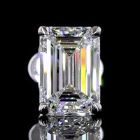 14K White Gold Emerald Cut Lab Diamond Stud Earrings - 2.51 Carat Total Weight, D VVS1/VVS2, IGI Certified, North-South Prong Setting - Covaloro Fine Jewelry