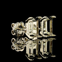 14K White Gold Emerald Cut Lab Diamond Stud Earrings - 4.02 Carats Total Weight, GIA Certified D VS1 - Covaloro Fine Jewelry