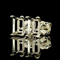 14K White Gold Emerald Cut Lab Diamond Stud Earrings - 4.02 Carats Total Weight, GIA Certified D VS1 - Covaloro Fine Jewelry