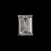 14K White Gold Emerald Cut Lab Diamond Stud Earrings with North-South Prong Setting - 5.39 Carats Total Diamond Weight - Covaloro Fine Jewelry