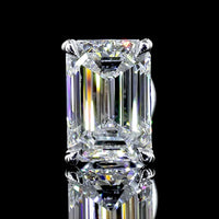 14K White Gold Emerald Cut Lab Diamond Stud Earrings with Prong Setting - 2.09 Carat Total Diamond Weight (E-F Color, VVS2 Clarity) - Covaloro Fine Jewelry