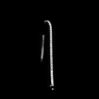 14K White Gold Emerald Cut Lab Diamond Tennis Bracelet - 6.91 Carat Total Weight, 72 Stones with E-F Color and VS Clarity - Covaloro Fine Jewelry