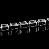 14K White Gold Emerald Cut Lab Diamond Tennis Bracelet with East-West Bezel Setting - 4.21 Carat Total Weight, 40 Stones - Covaloro Fine Jewelry