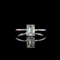 14K White Gold Emerald Cut Solitaire Ring with 1.04 Carat Lab Grown D VS1 Diamond - IGI Certified - Covaloro Fine Jewelry