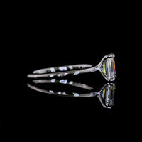 14K White Gold Emerald Cut Solitaire Ring with 1.04 Carat Lab Grown D VS1 Diamond - IGI Certified - Covaloro Fine Jewelry
