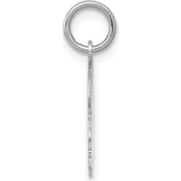 14K White Gold Engravable Boy Charm Pendant - 18mm Length by Oro Pregiato