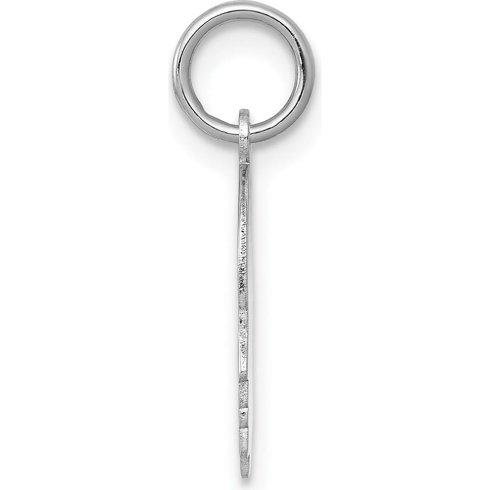 14K White Gold Engravable Boy Charm Pendant - 18mm Length by Oro Pregiato