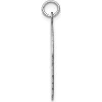 14K White Gold Engravable Boy Right-Facing Charm - 30mm Length by Oro Pregiato