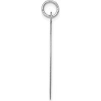 14K White Gold Engravable Disc Charm - 24mm Polished Pendant by Oro Pregiato
