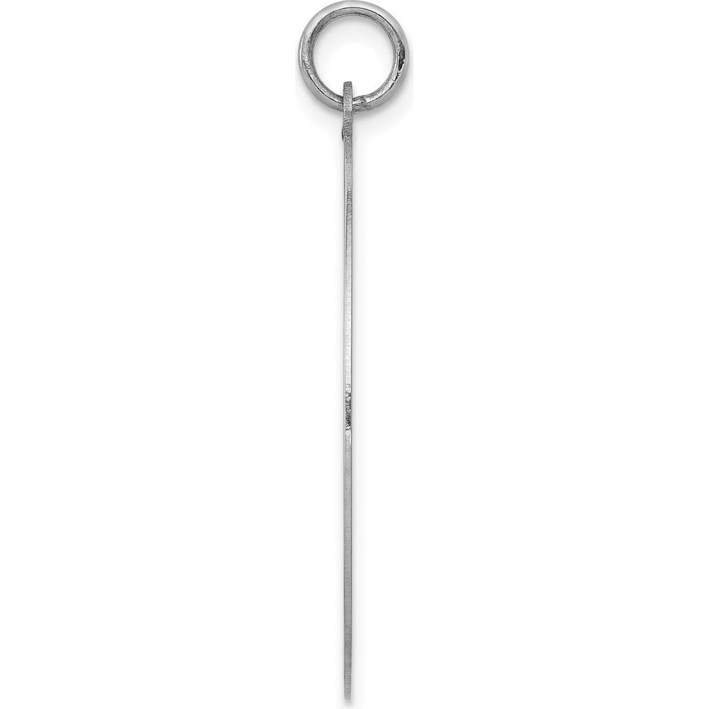 14K White Gold Engravable Disc Charm - 25mm Polished Pendant by Oro Pregiato