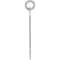 14K White Gold Engravable Dog Tag Pendant with Notch Disc - Polished Finish by Oro Pregiato