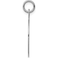 14K White Gold Engravable Round Disc Charm - Polished 19mm with Rhodium Plating by Oro Pregiato