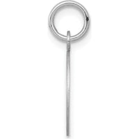 14K White Gold Engravable Round Disc Charm with Polished Finish and Laser Detail by Oro Pregiato