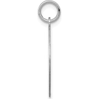 14K White Gold Etched Design Round Engravable Charm with Polished Finish - 19mm by Oro Pregiato