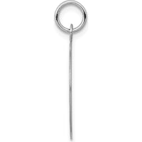 14K White Gold Etched Diamond-Cut Engravable Round Disc Charm - 19mm by Oro Pregiato
