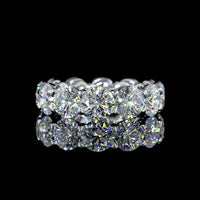 14K White Gold Eternity Band with 12 Prong-Set Round Lab Diamonds - 9.78 Carat Total Diamond Weight - Covaloro Fine Jewelry