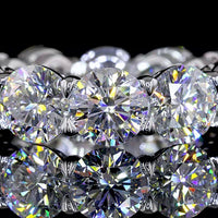 14K White Gold Eternity Band with 12 Prong-Set Round Lab Diamonds - 9.78 Carat Total Diamond Weight - Covaloro Fine Jewelry