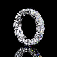 14K White Gold Eternity Band with 12 Prong-Set Round Lab Diamonds - 9.78 Carat Total Diamond Weight - Covaloro Fine Jewelry