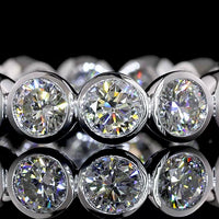 14K White Gold Eternity Band with 14 Bezel-Set Round Lab Diamonds - 3.11 Carat Total Weight, E-F Color, VS1 Clarity - Covaloro Fine Jewelry