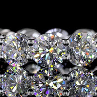 14K White Gold Eternity Band with 14 Prong Set Round Lab Diamonds - 5.48 Carat Total Diamond Weight (E-F Color, VS Clarity) - Covaloro Fine Jewelry