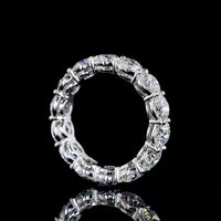 14K White Gold Eternity Band with 14 Prong Set Round Lab Diamonds - 5.48 Carat Total Diamond Weight (E-F Color, VS Clarity) - Covaloro Fine Jewelry
