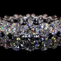 14K White Gold Eternity Band with 14 Prong-Set Round Lab Diamonds - 5.85 Carat Total Diamond Weight, D Color VVS1 Clarity - Covaloro Fine Jewelry